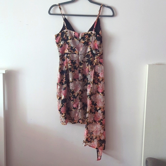 Grow Your Love Black Floral Print Tulip Mini DressLulus - Picture 2 of 10